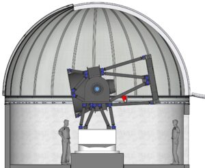 Rendering PlaneWave 1.5-Meter inside 24' 6" Ash Dome