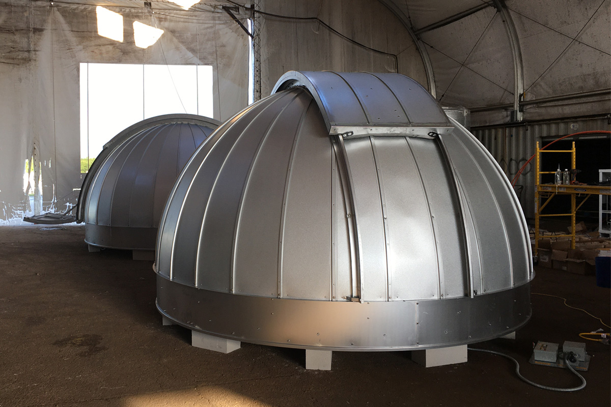 Pair of Ash Dome observatories at SpaceX