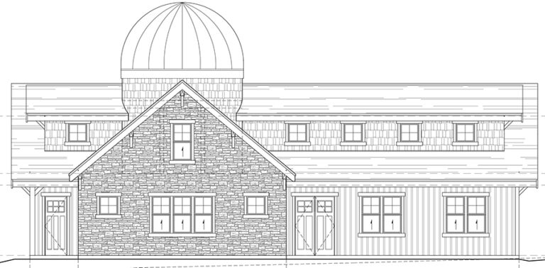 Rendering of observatory dome installed on private home