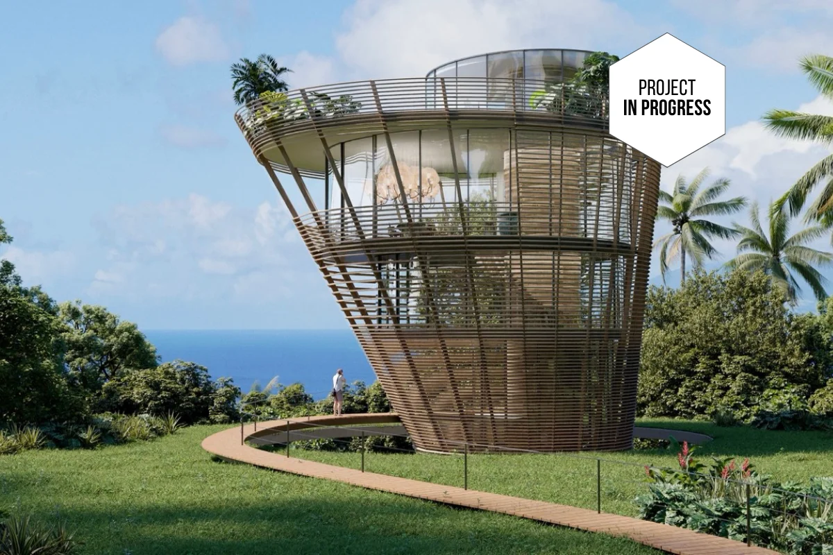 Concept of home with private observatory at Eden Estate in Nevis